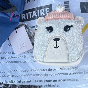 LC Lauren Conrad White Bear Coin Purse